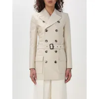 trench coat saint laurent woman color white