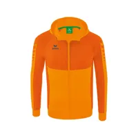 erima six wings training full zip sweatshirt orange xl homme