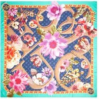 foulard imprime floral logo