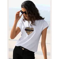 t-shirt à manches courtes encolure ronde - venice beach - blanc