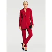 blazer long style élégant - ashley brooke - rouge