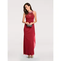 robe de soirée élégant, empiècement tendance - ashley brooke - rouge