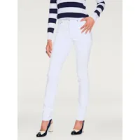 jeans effet ventre plat coupe skinny tendance - linea tesini - blanc
