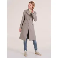 manteau court classique - rick cardona - beige-chiné