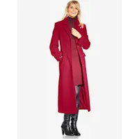 manteau blazer coupe longue classique - linea tesini - rouge