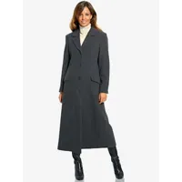 manteau blazer coupe longue classique - linea tesini - anthracite