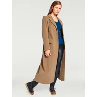 manteau blazer coupe longue classique - linea tesini - couleur chamois