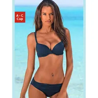bikini push-up accessoires couleur argenté - s.oliver - bleu foncé