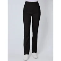 pantalon lyocell large ceinture élastique - stehmann comfort line - noir