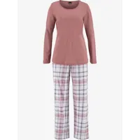lot de 2 pyjamas à carreaux - arizona - mauve, gris