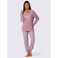 pyjama éponge à fibres fines - wäschepur - bois de rose imprimé
