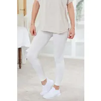 legging de sport blanc côtelé extra stretch et confort