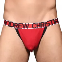 andrew christian string almost naked y-back coton rouge