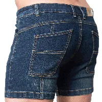 sku mini short jeans original super push-up bleu marine
