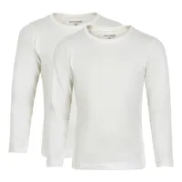 minymo basic 35 2 pack long sleeve t-shirt blanc 12 months