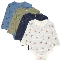pippi ao-printed 4 pack long sleeve body multicolore 18 months