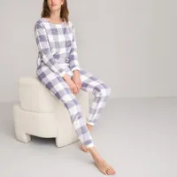 pyjama en maille polaire à carreaux