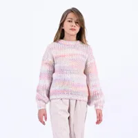 pull col rond en maille