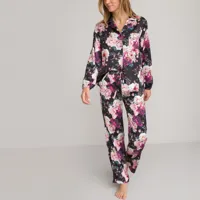 pyjama en satin imprimé fleurs