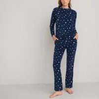 pyjama en maille micro polaire motif astral