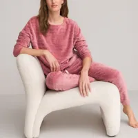 pyjama manches longues en maille polaire