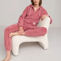 pyjama en maille polaire à capuche