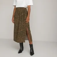 jupe droite longue imprimé fleurs