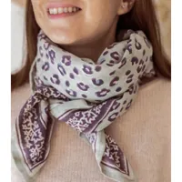 grand foulard coton imprimé bengal tilleul