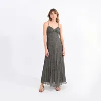 robe longue imprimée à fines bretelles