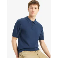 pull over col polo maille fine bleu / dress blues