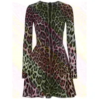 robe courte en cady imprimé léopard