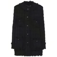 veste longue en tweed de laine