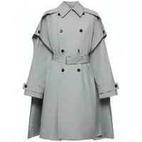 trench-coat style cape en toile de coton