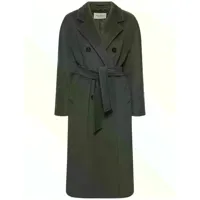 manteau long en laine à double boutonnage madame