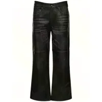 pantalon en simili-cuir noir ash