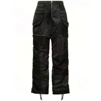 pantalon cargo amovible en patchwork de nylon