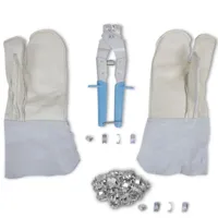 vidaxl - ensemble d'accessoires fil de fer nato(gants, queues d'arondes, pince)