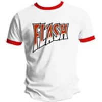 t-shirt queen: flash white and red ringer