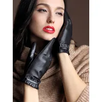 gants en cuir femme volants