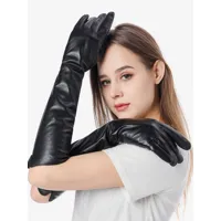gants longs en cuir pour femmes