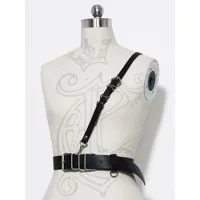 accessoires steampunk lolita détails en métal noir ceinture en cuir pu divers