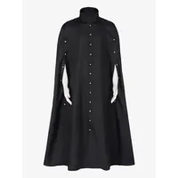 manteau noir vintage top rétro à bouton sans manches polyester cape rétro costumes pour homme