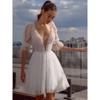 robe de mariée courte pour le mariage civil 2024