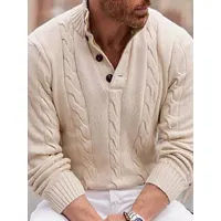 pulls homme pull homme tricot col montant hiver abricot abricot