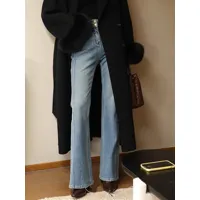 jeans pantalon femme moderne évasé polyester