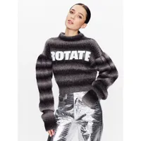 rotate pull mohair knit rt2404 gris regular fit