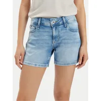 pepe jeans short en jean relaxed short mw pl801109mp2 bleu relaxed fit