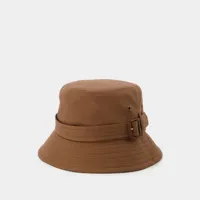 chapeau bob new heritage en toile marron