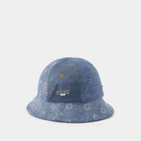 chapeau regenerated denim - marine serre - coton - bleu