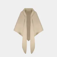 echarpe maxi triangle - toteme - laine - beige